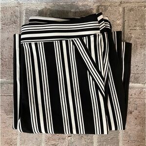 Striped Black and White Women's Pants